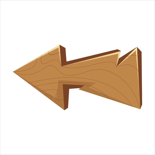 Ilustración de diseño de forma de madera de flecha