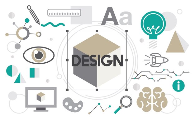 Ilustración de diseño gráfico creativo.