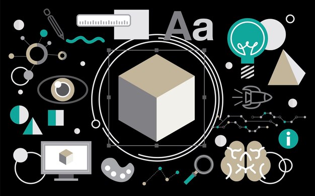 Ilustración del diseño gráfico creativo