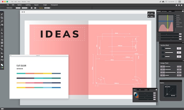 Ilustración de diseño gráfico creativo.