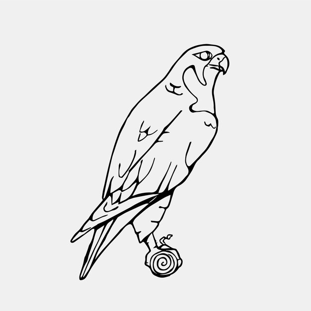 Ilustración con diseño de halcón