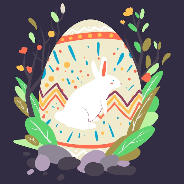 Ilustración de diseño de huevo de Pascua