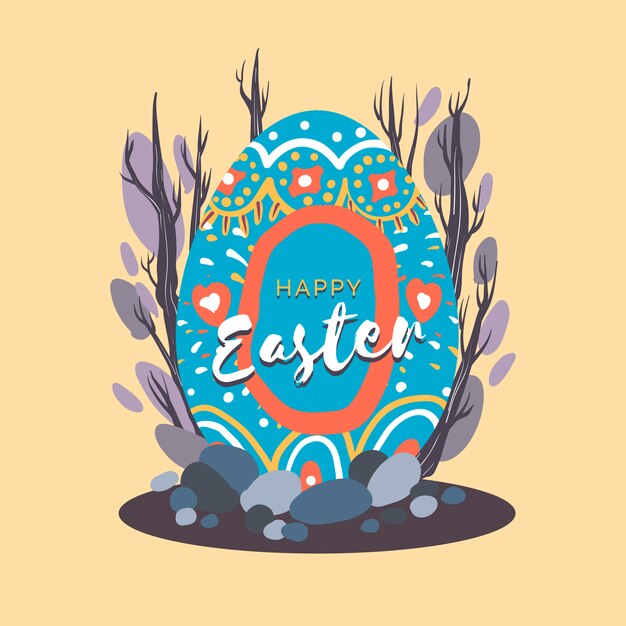 Ilustración de diseño de huevo de Pascua