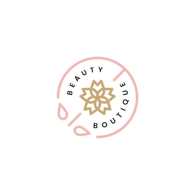 Ilustración de diseño de logotipo de boutique de belleza