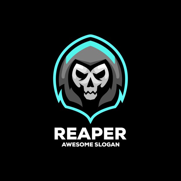 Ilustración del diseño del logotipo de la mascota del esport de Reaper
