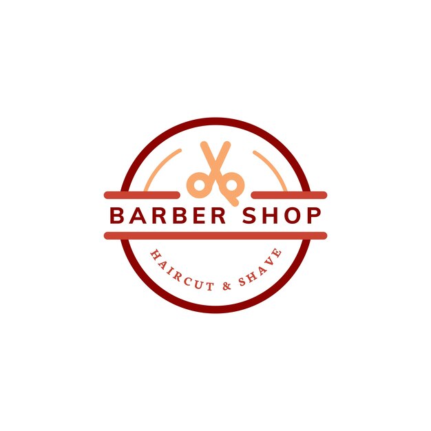 Ilustración de diseño de logotipo de peluquería