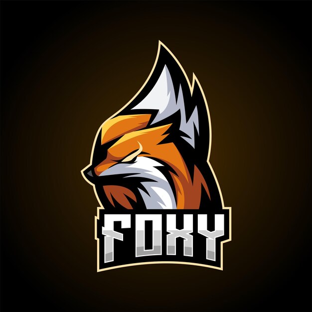Ilustración de diseño de mascota de esport fox