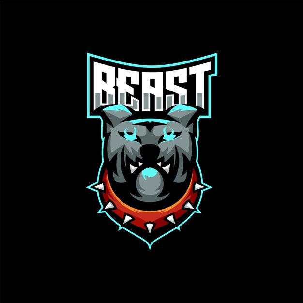 Ilustración de diseño de mascota de esport de perro