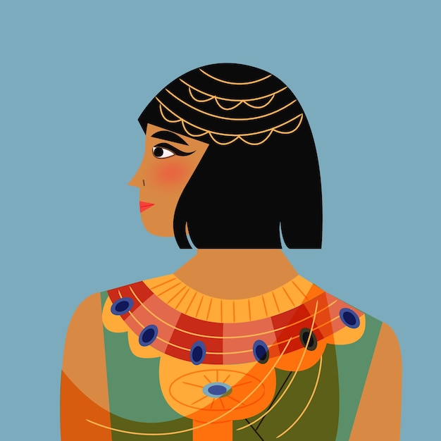 Ilustración de diseño de personajes de cleopatra