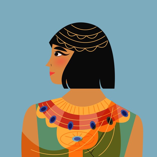 Ilustración de diseño de personajes de Cleopatra