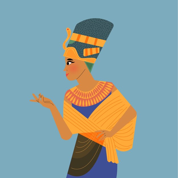 Ilustración de diseño de personajes de Cleopatra