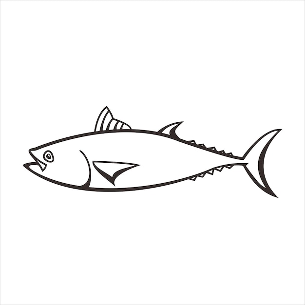 Ilustración de diseño simple de atún
