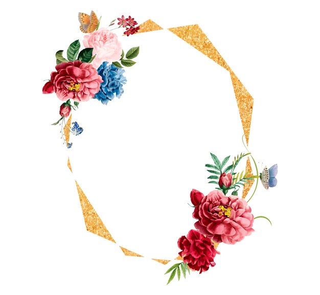 Ilustración de diseño de tarjeta de marco floral