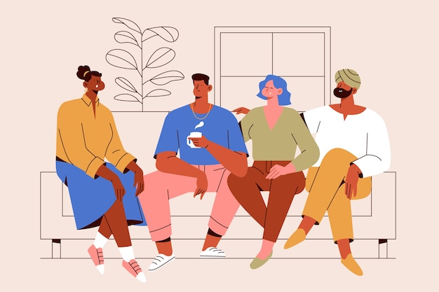 Ilustración de diversidad dibujada a mano