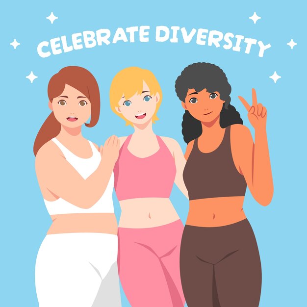 Ilustración de diversidad dibujada a mano