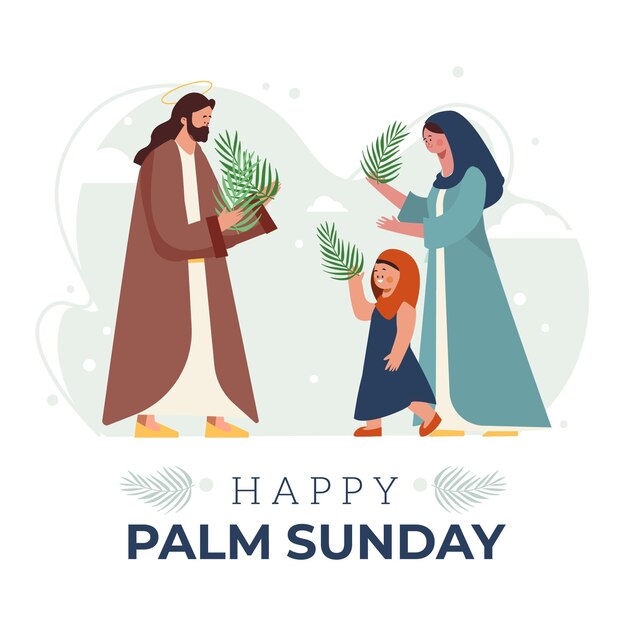 Ilustración de domingo de ramos