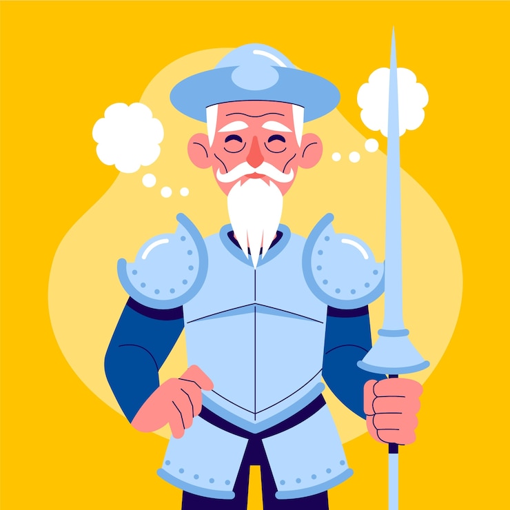 Vector gratuito ilustración de don quijote dibujado a mano
