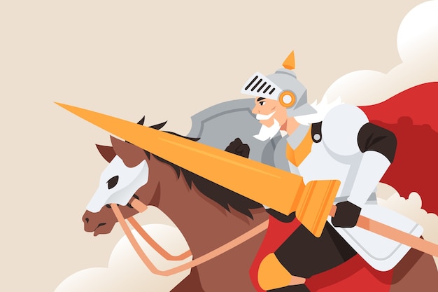 Vector gratuito ilustración de don quijote dibujado a mano