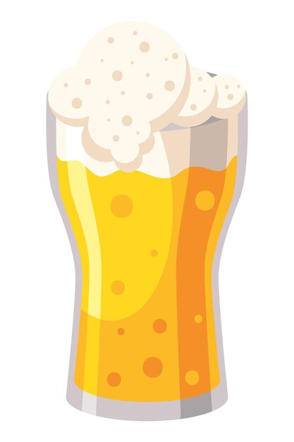 Ilustración dorada de un vaso de cerveza