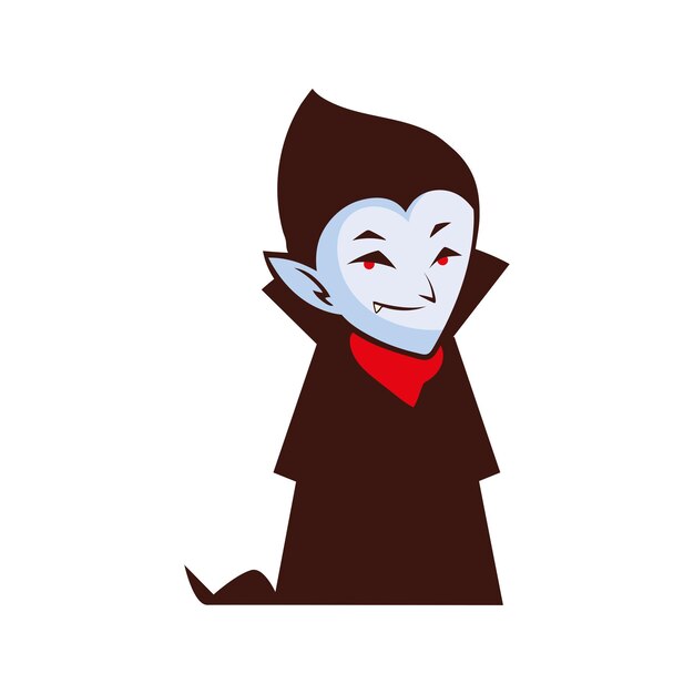 Ilustración de Drácula del personaje de Halloween aislado