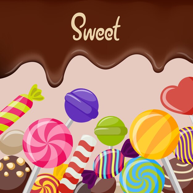 Ilustración de dulces dulces
