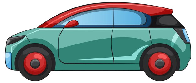 Ilustración elegante de un automóvil eléctrico moderno