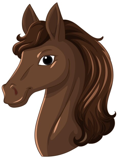 Ilustración del elegante caballo marrón