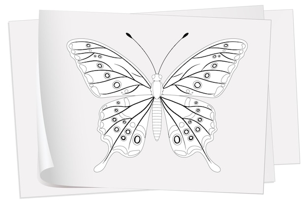 Vector gratuito ilustración elegante del vector de la mariposa