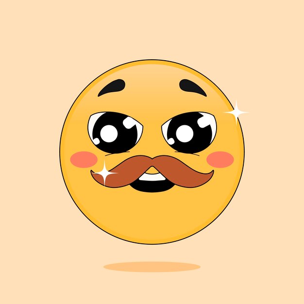 Ilustración del emoji del bigote