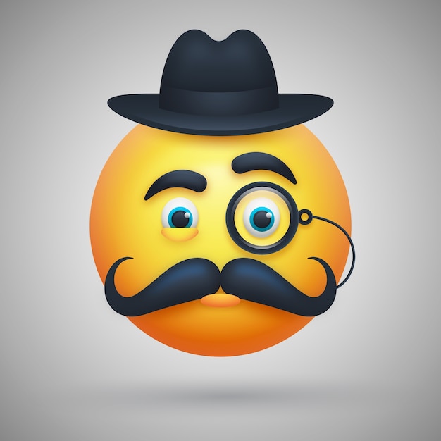 Vector gratuito ilustración del emoji del bigote