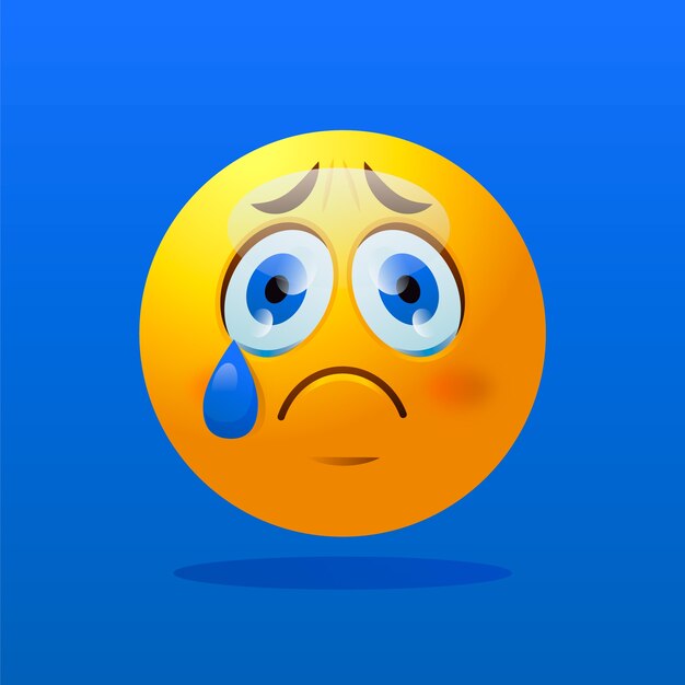 Ilustración de emoji de cara herida