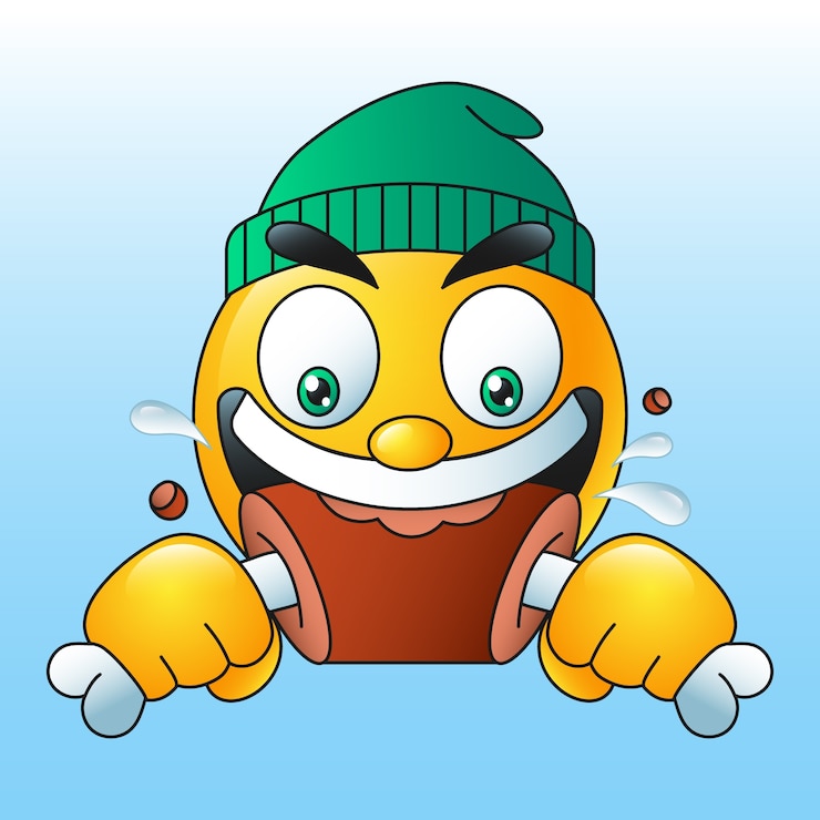 Vector gratuito ilustración de un emoji hambriento