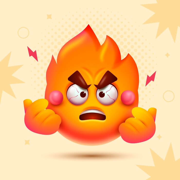 Vector gratuito ilustración de emoji de odio con gradiente