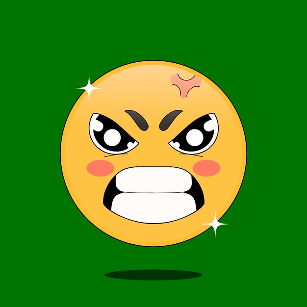 Ilustración de un emoji de odio