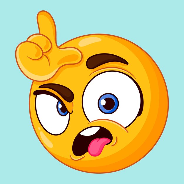 Ilustración de emoji de perdedor dibujado a mano