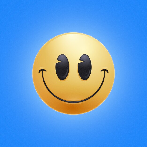 Ilustración de emoji sonriente retro de diseño plano