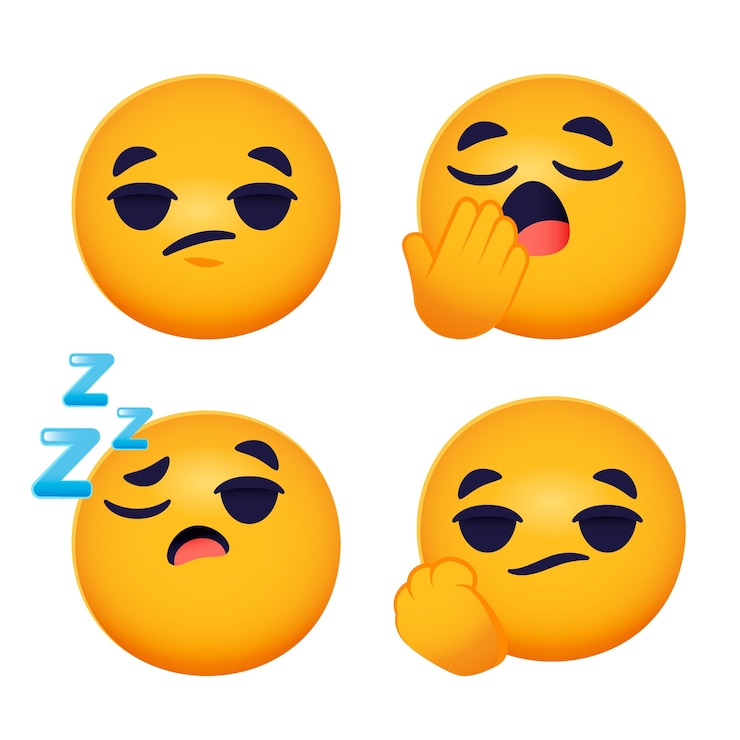 Vector gratuito ilustración de emojis aburridos con gradiente