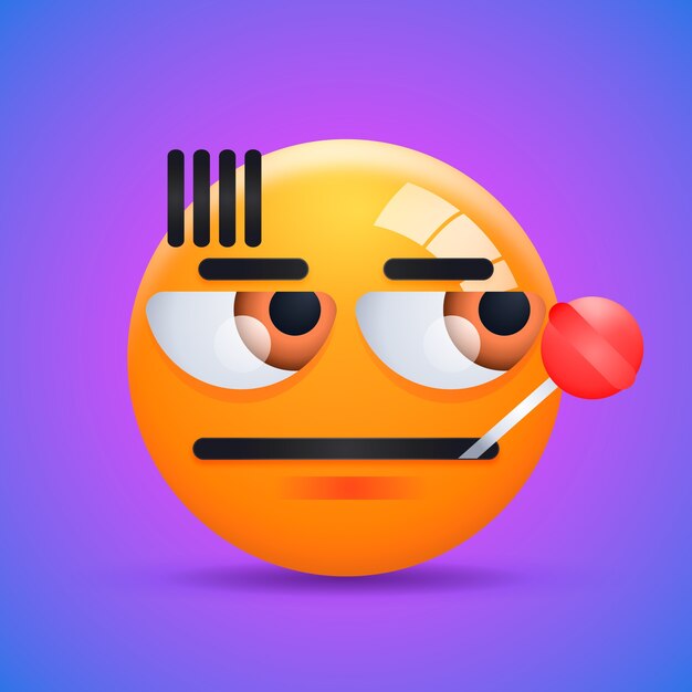 Ilustración de emojis aburridos con gradiente