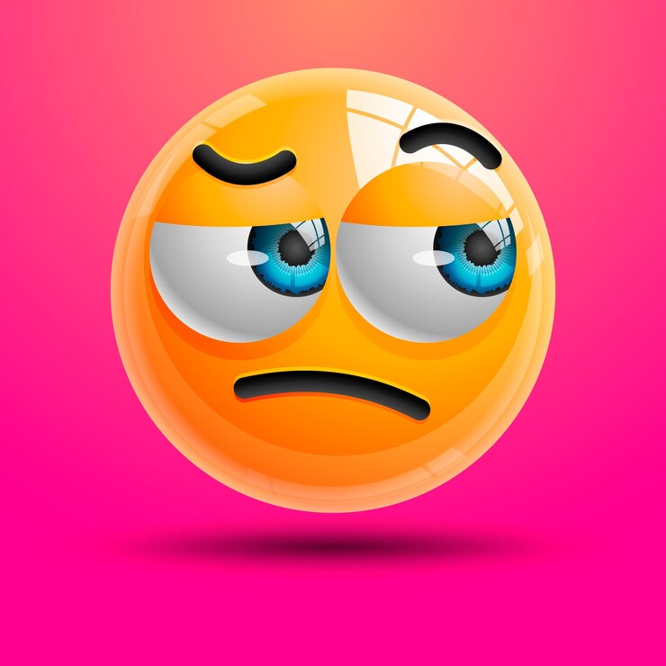 Vector gratuito ilustración de emojis aburridos con gradiente