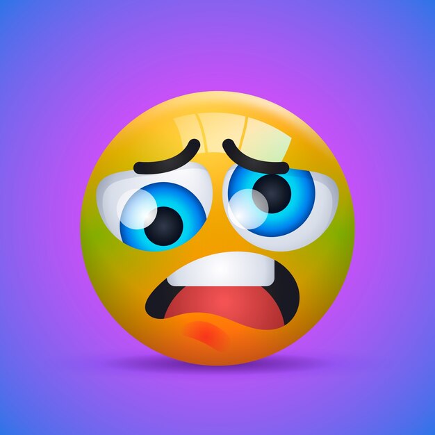 Ilustración de emojis de asco gradiente