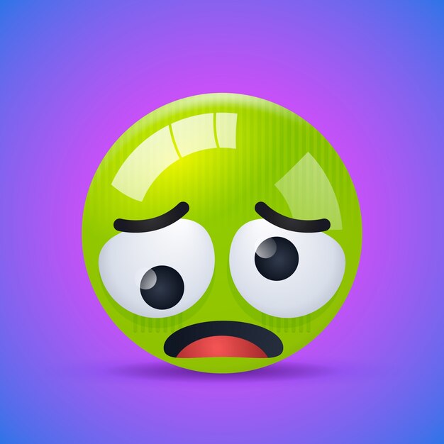 Ilustración de emojis de asco gradiente