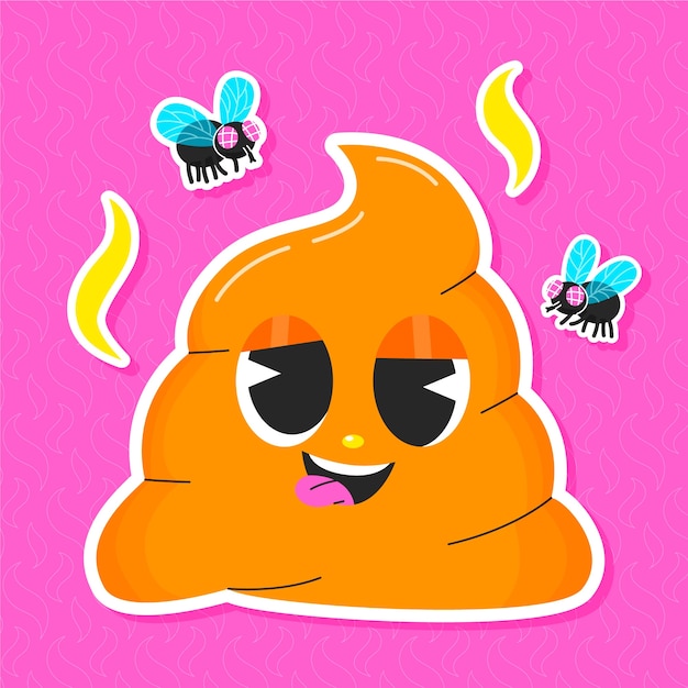 Vector gratuito ilustración de emojis de caca