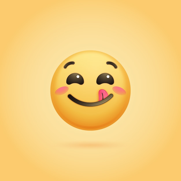 Ilustración de emojis con gradiente hambriento