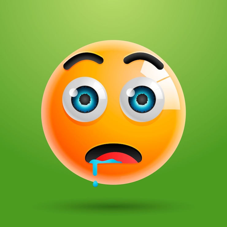 Vector gratuito ilustración de emojis con gradiente hambriento