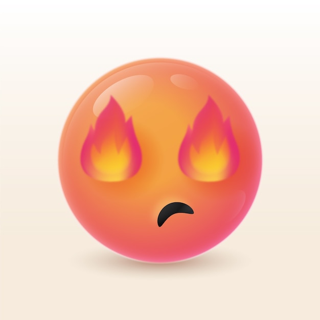 Ilustración de emojis de odio con gradiente