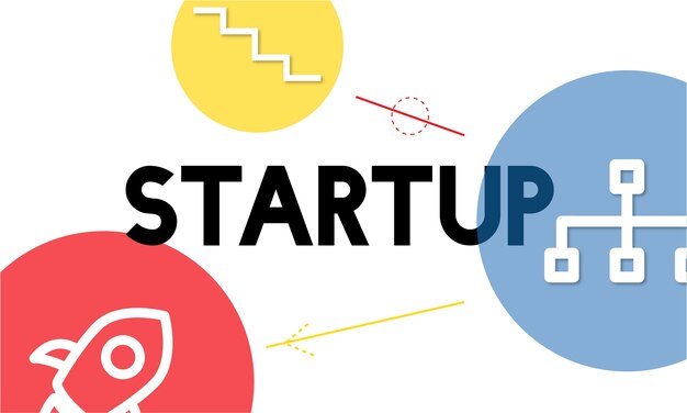 Ilustración de la empresa de inicio