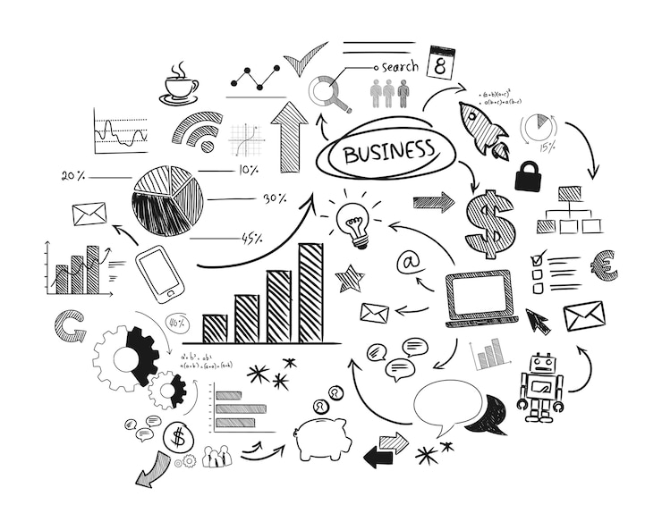 Vector gratuito ilustración de la empresa de inicio