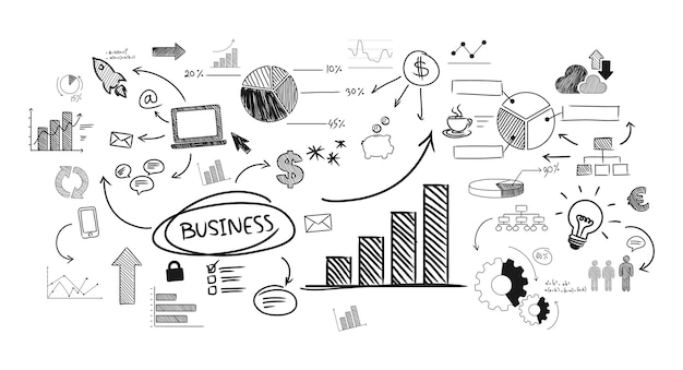 Ilustración de la empresa de inicio