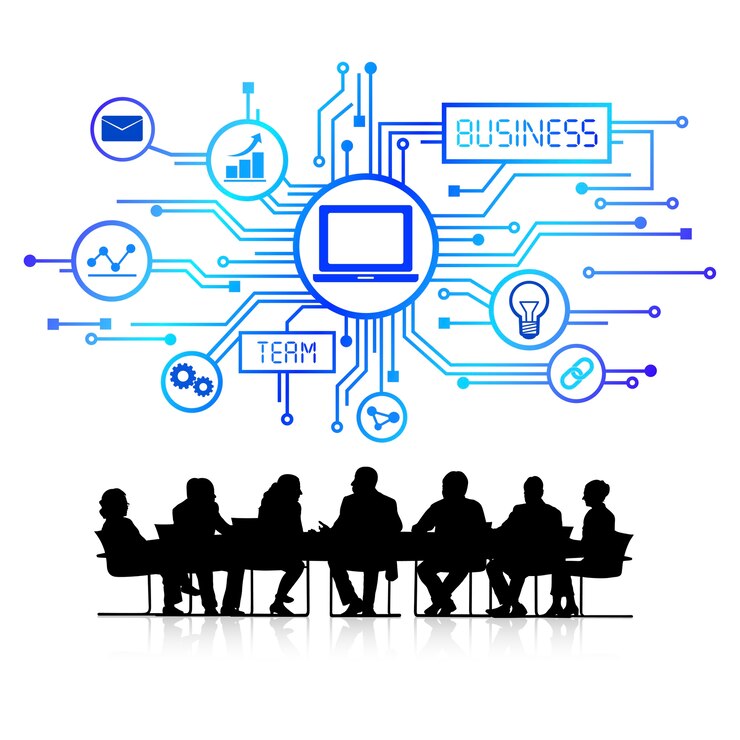 Vector gratuito ilustración de empresarios en la reunión