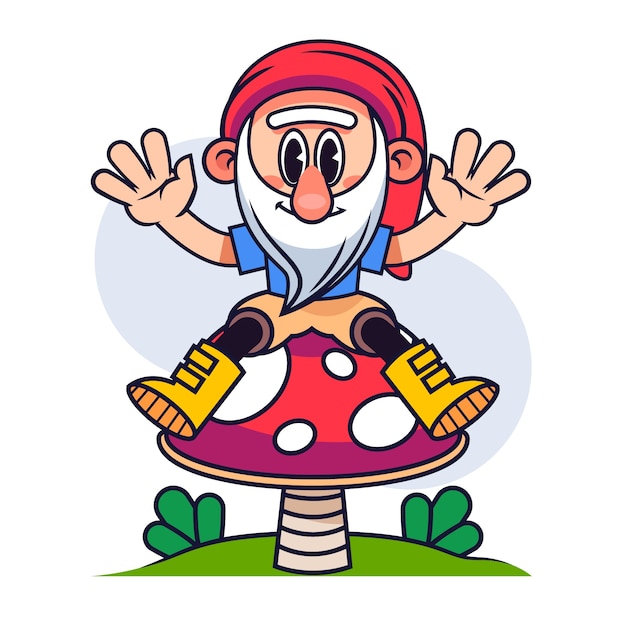 Ilustración enana dibujada a mano